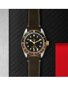 Tudor Black Bay GMT S&G 41 mm steel case, Brown leather strap (horloges)
